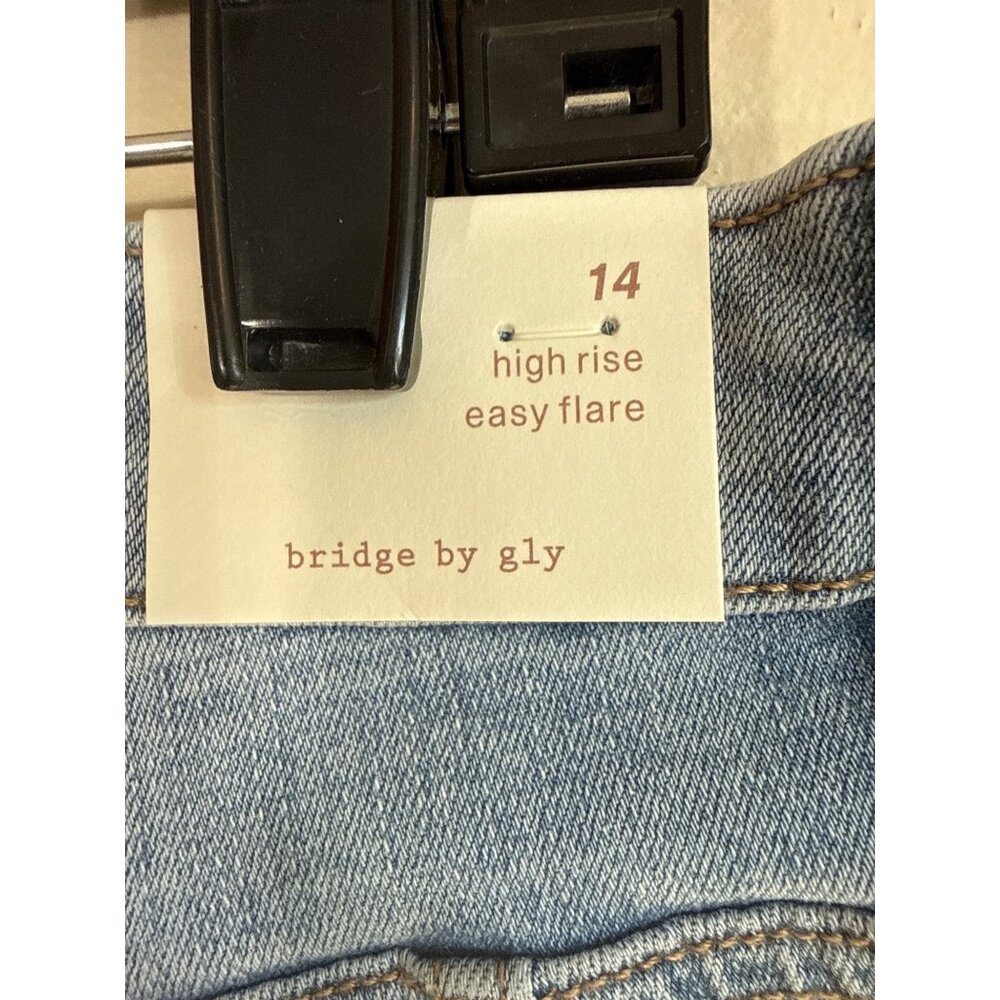 Bridge By Gly High-Rise Easy Flare Womens Jeans Size 14 - Picture 4 of 11